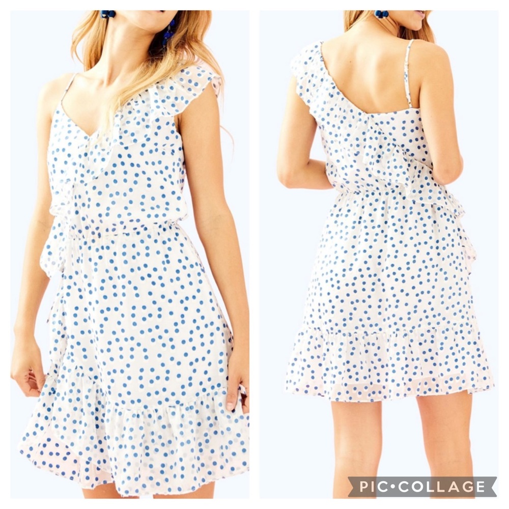 Lilly Pulitzer Dress Madelina One Shoulder Mini Size XS